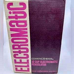 Cornflower Blue Corningware 10 cup electric Percolator New In Box!